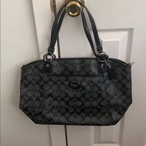 Coach black tote